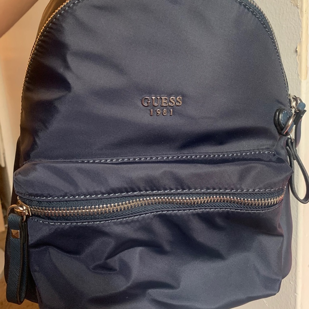 Navy blue guess backpack